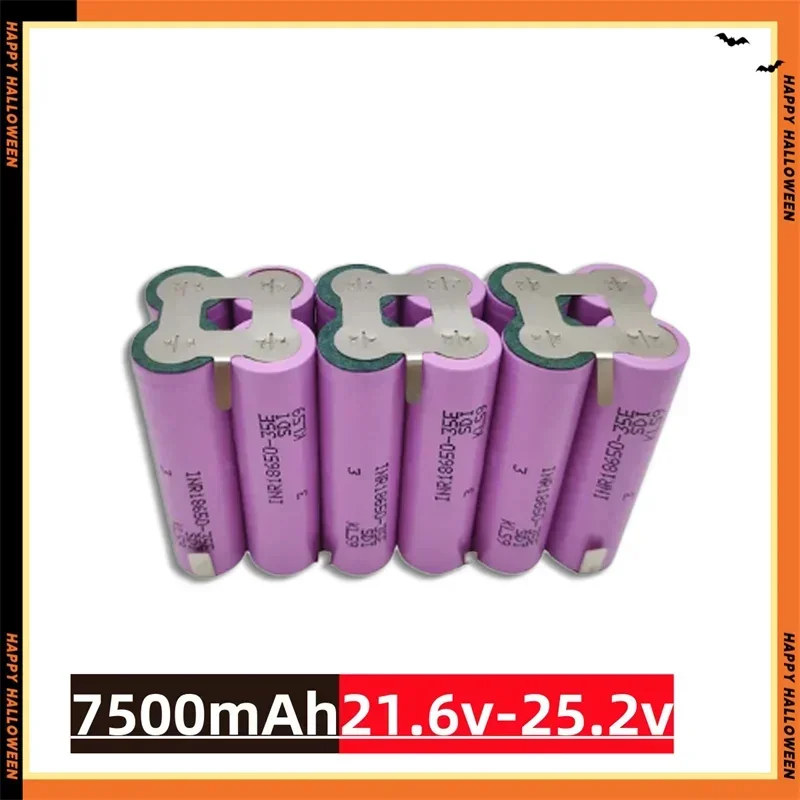 2S1P-6S2P 18650 35E 3500mAh 7000mAh 7.4V 12.6V 14.8V 18V 25.2V 29.6V voor Schroevendraaier Batterijen Lassen 18650 Batterij