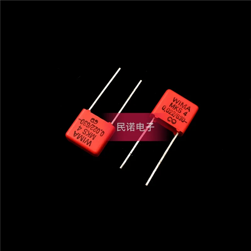 WIMA-Capacitor passivo de áudio, filme alemão, MKS4, 630V, 0,22 UF, 223 22NF, passo 7,5mm, 5 PCs, 10 PCs, 50PCs