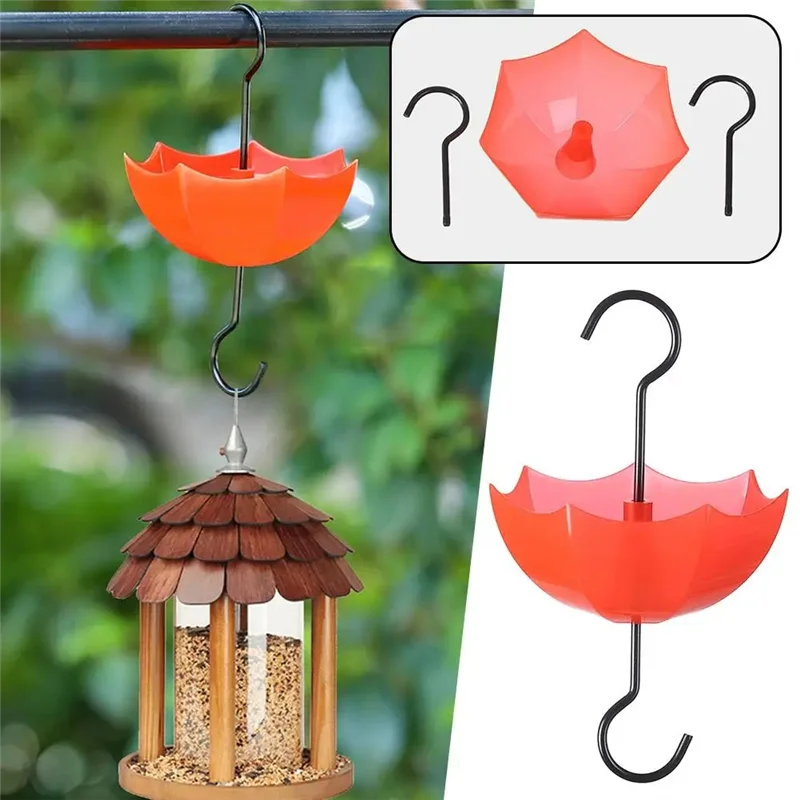 ABRB-ganchos trampa para comedero de colibrí, estante de almacenamiento multifuncional para exteriores, protector de hormigas húmedas para comederos de colibrí en el exterior