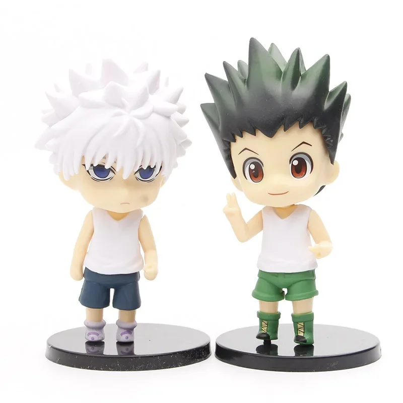 Anime HUNTERxHUNTER Killua GON Kurapika รุ่น Q ยืนท่าทาง Action Figure PVC รูปปั้นโต๊ะของเล่นตกแต่งตุ๊กตาของขวัญ