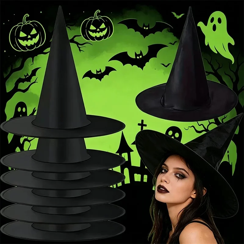 Wizard Hat Halloween Costume Accessory Classic Pointed Witch Hat Cosplay Party Dress‑up Prop for Halloween Party Performance