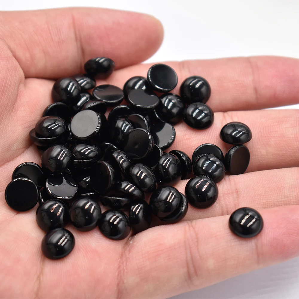 Großhandel 50 Stück/Lot Modische, hochwertige 10mm gemischte runde CAB-CABOCHON Natursteinperlen für Schmuckzubehör, kostenloser Versand – Detail 18
