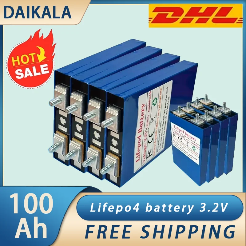 

High Quality 12v Campers Golf Cart, Off-road Solar Wind Power Yacht, 3.2V 100Ah Lifepo4 Battery, A-grade Lithium Iron Phosphate