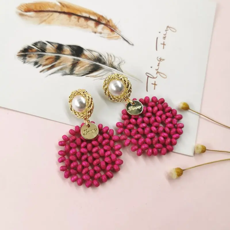 

Fashion Bohemia Earrings For Women Colorful Wooded Chip Round Earrings Summer Holiday Jewelry Unique Wood Beads Earrings 2024