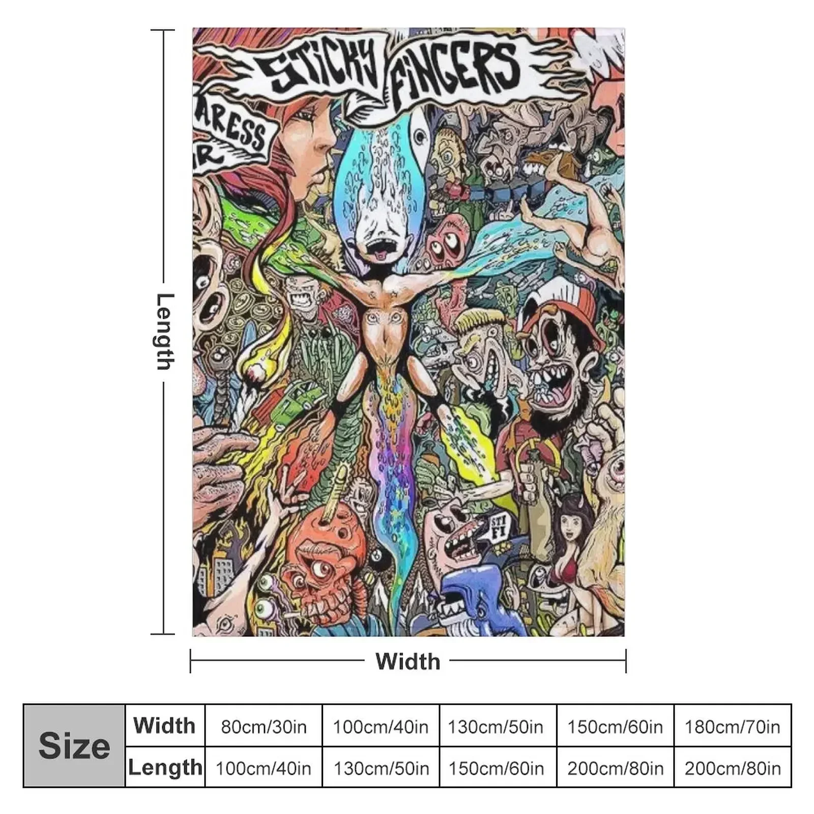 Sticky Fingers caress your soul Throw Blanket cosplay anime blankets and throws Decorative Throw Personalized Gift Blankets