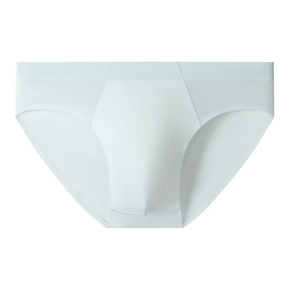 1pc Men Ice Silk Seamless Boxers Brief Fashion U Shape Pouch Breathable Underpants Solid Color Soft Comfortable Underwear