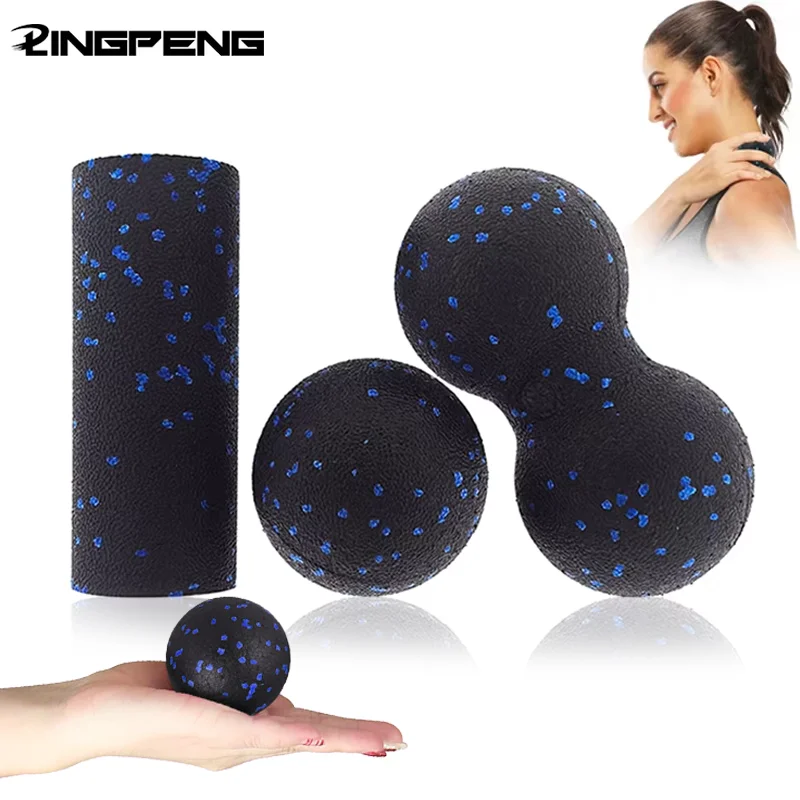 Yoga Erdnussbälle Körpermassage Faszienball Anzug Schaumstoffblock Hohe Dichte Muskelentspannung Lacrosse Übung Fitness Schmerzen lindern