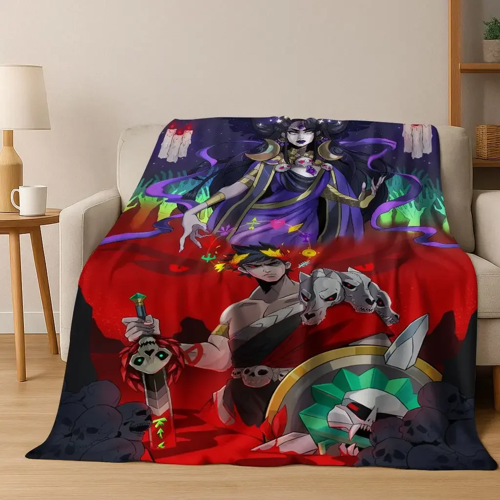 D Classics Game Hades Cartoon Flannel Blanket Cozy Soft Throw for Home Bedroom Bed Sofa Picnic Cover Gift for Kids