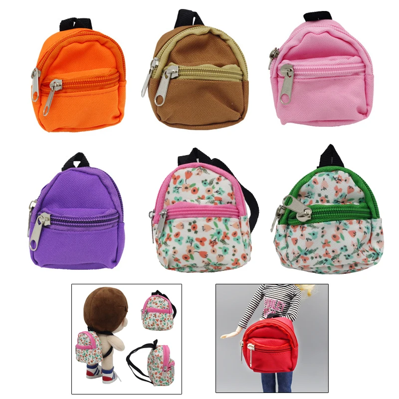 1 pçs mini boneca roupas acessório boneca mochila para 1/6 bjd boneca mochila bonito presente de natal