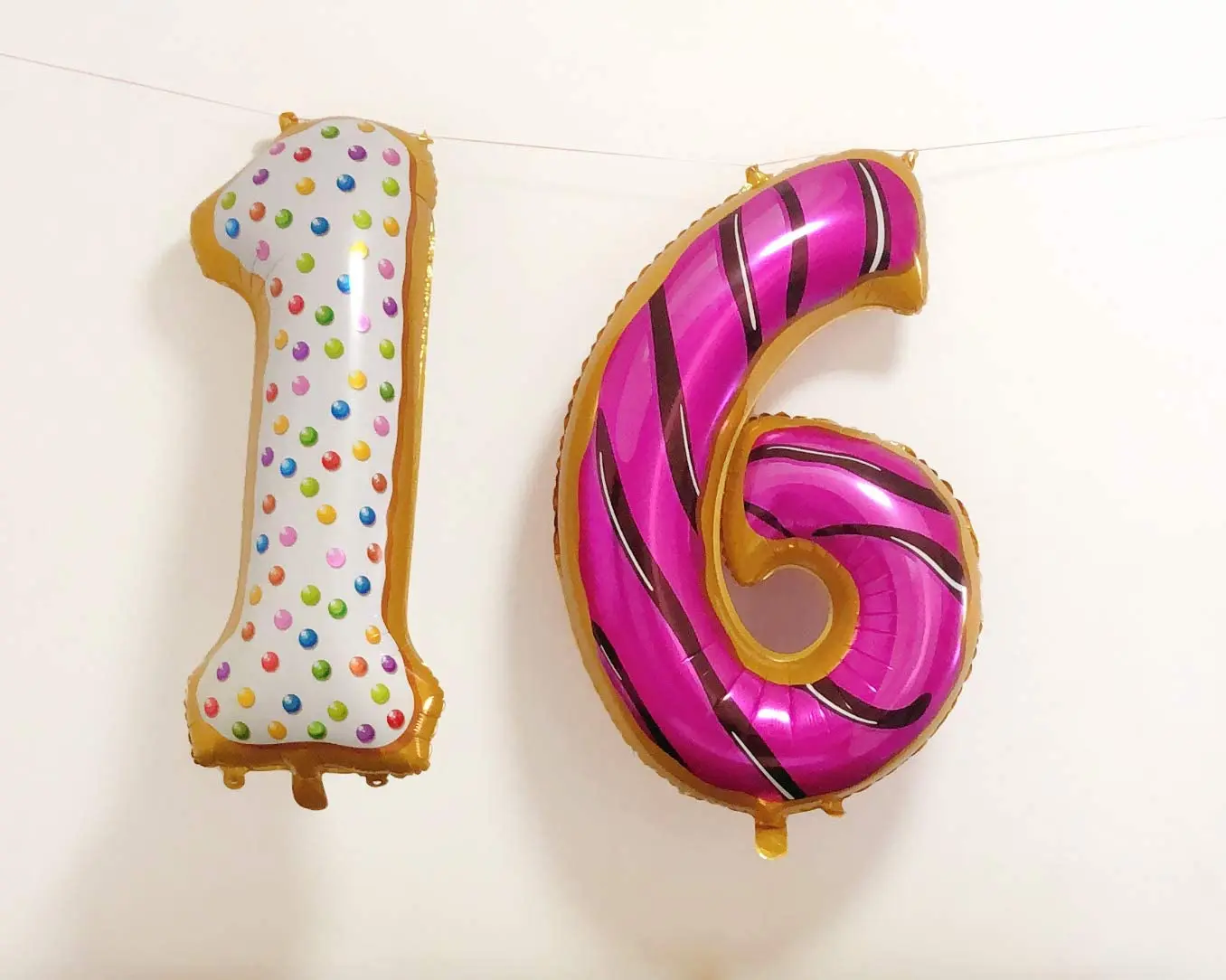 40inch Big Candy Number Balloon Jumbo Donut Digital Foil Balloons For Birthday Decoration