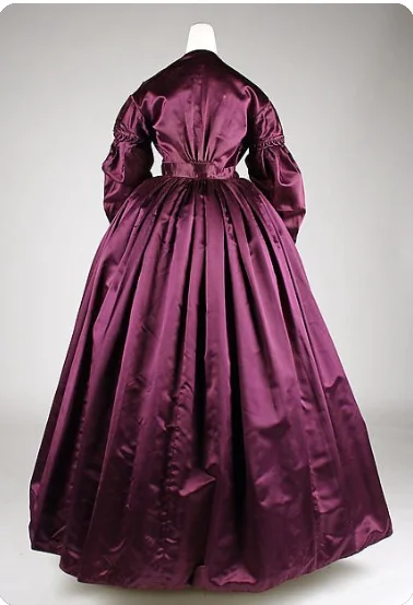 Abito da ballo vittoriano della guerra civile, retrò, elegante, da giorno, viola, da principessa, costume da teatro