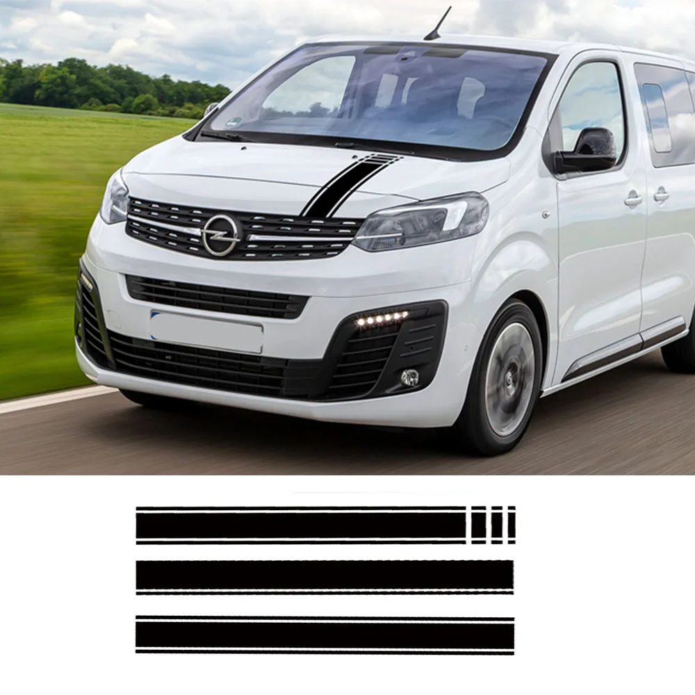 80X12CM Universal Van Hood Cover Engine Stickers Camper Car Bonnet Graphics Stripes Vinyl Decor Decal Auto Tuning Accessories