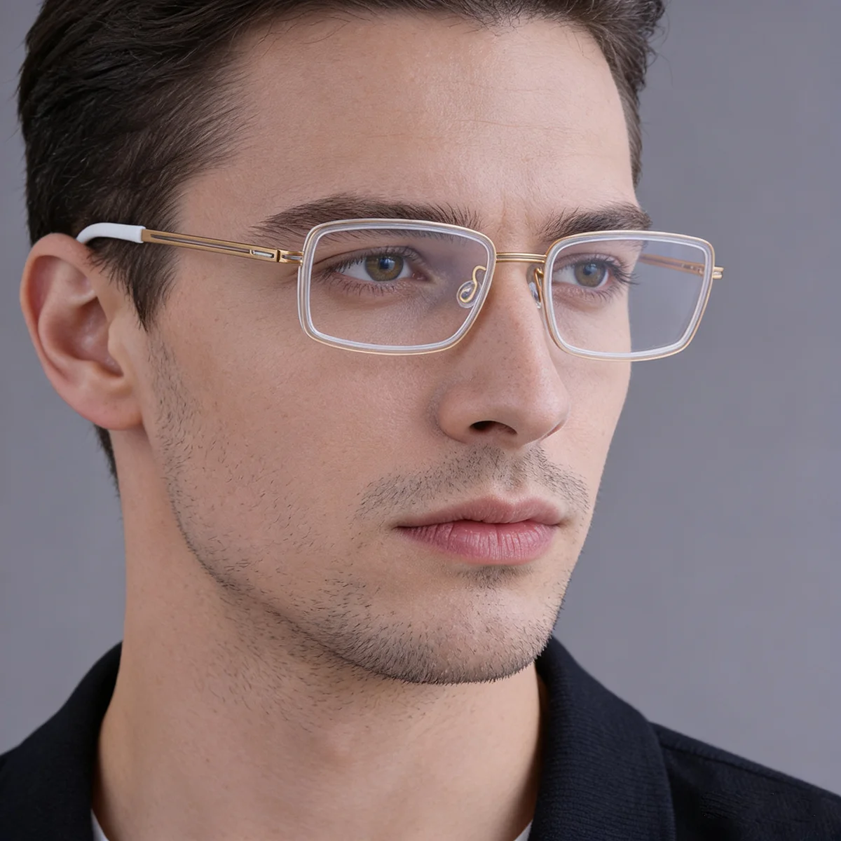 Retro Mens Business Rectangle Glasses Titanium Frame Norway Brand Design Screwless Square Eyeglasses Women Thin Rim Spectacles
