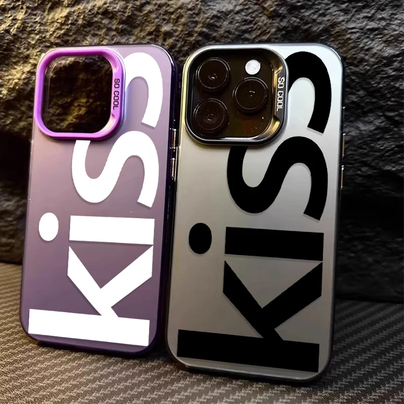 Personalized English Letters Kiss Case for Samsung Galaxy S23 S24 S25 S22 Ultra S21 Plus FE A56 A36 A26 5G A16 A06 4G Note 20