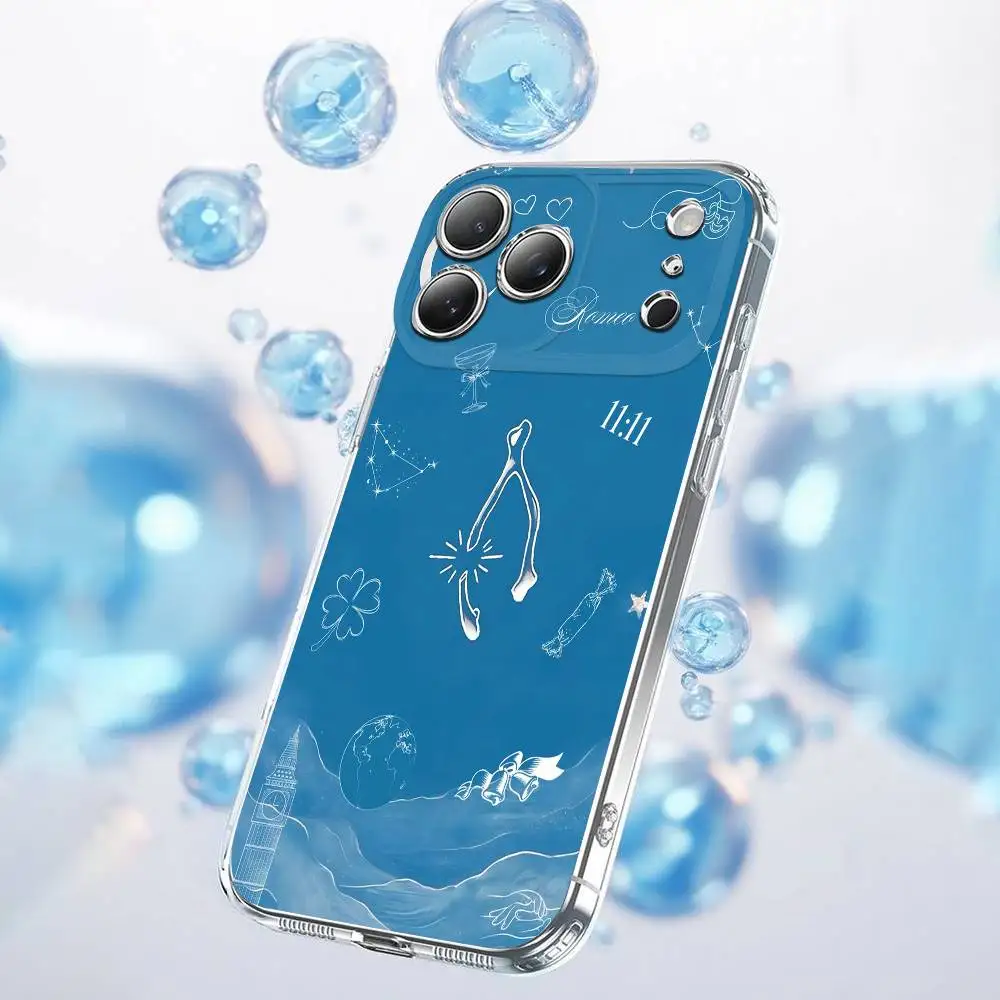 C-Conan G-grijs Wishbone telefoonhoesje voor iPhone 17,16,15,14,13,12,11 Plus,Pro,Max,Plus,E,Air,Mini transparante cover