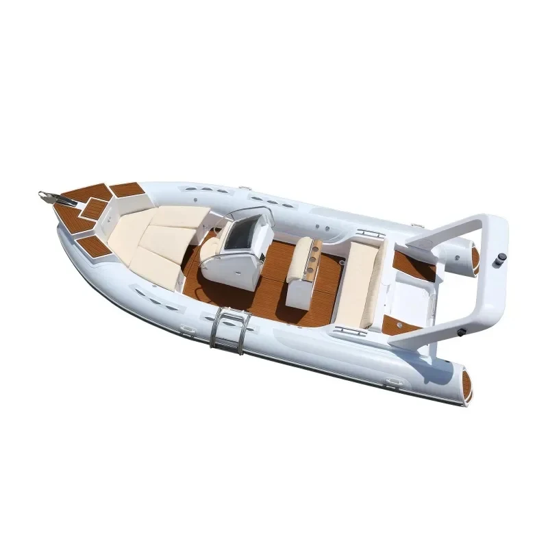 high quality Bt Selling RIB0 Orca Hypalon High-Speed Inflatle Deep-V Fiberglass Hull Boat .mm PVC Drifting Fishing Rowing Engine