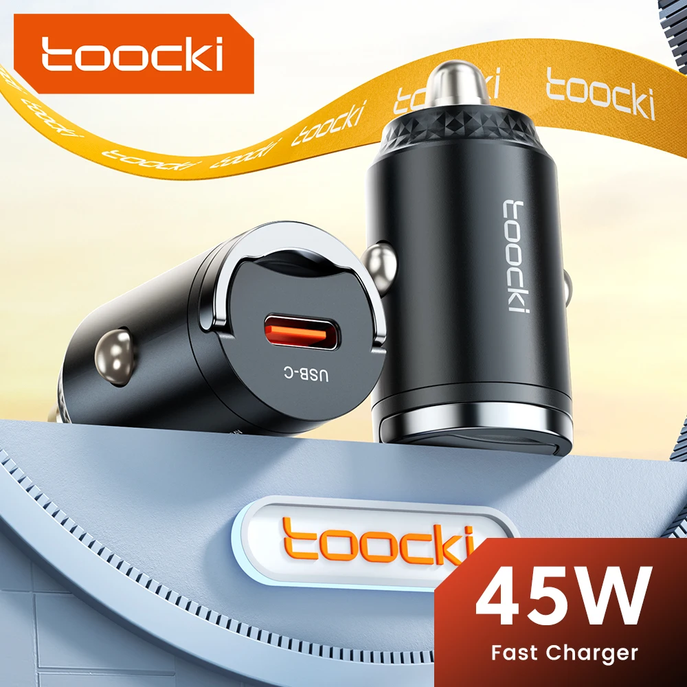 Toocki 45W Car Charger USB C Quick Charge PD 45W for iPhone 17 16 15 pro Xiaomi Samsung Galaxy S24 S23 Fast Charger Charging