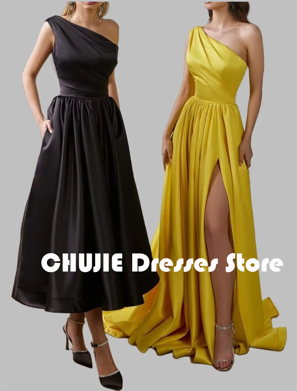 Schwarzes, schulterfreies, knielanges Kleid für die Brautmutter für Frauen, Abschlussball, Ballkleider, maßgeschneidertes Hochzeits-Party-Abendkleid