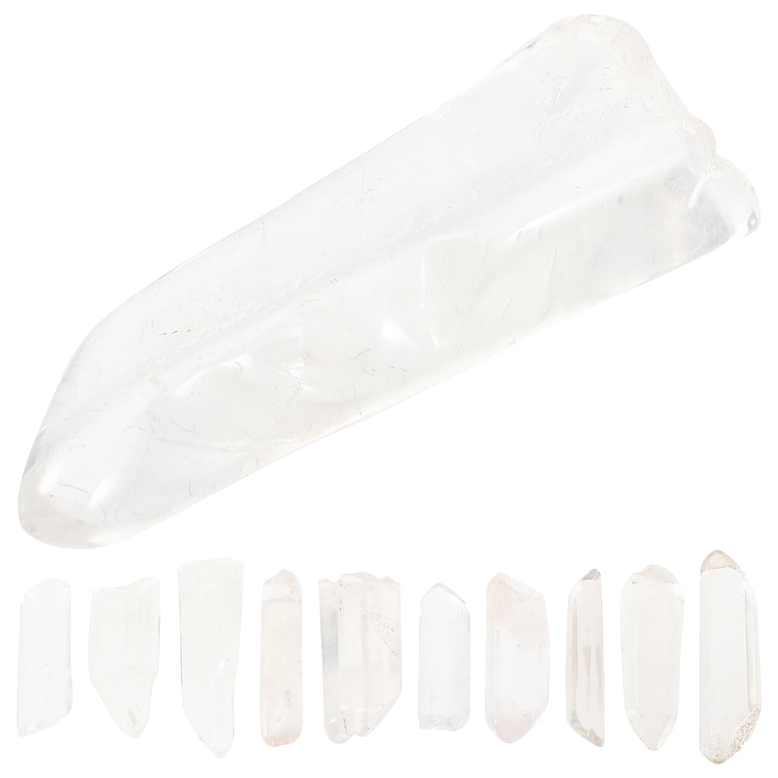 

Crystal Ornaments Clear Columns Stone Crafts Decoration Quartz Crystals Jewelry Natural Pillar Meditation Yoga Portable