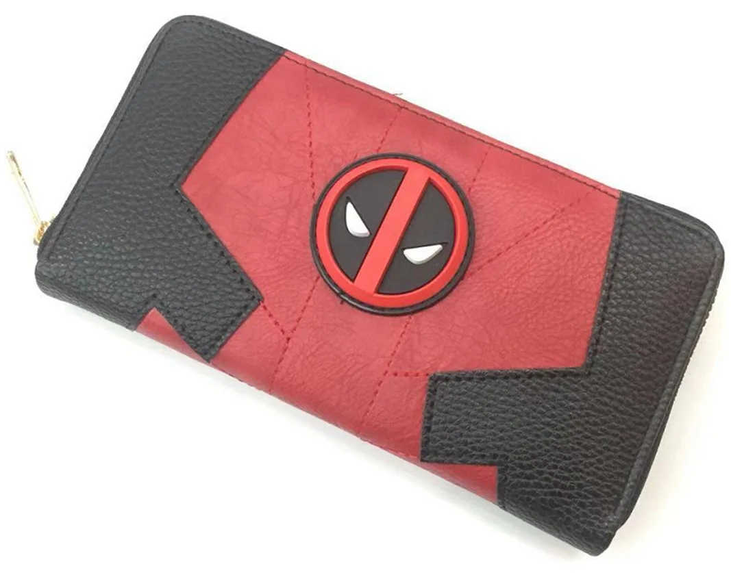 Marvel Avengers Smile Hero Deadpool Anime Pliable Long Portefeuille en Cuir PU Porte-Monnaie, Dessins Animés Cosplay Cadeaux pour Enfants, Hot Toys