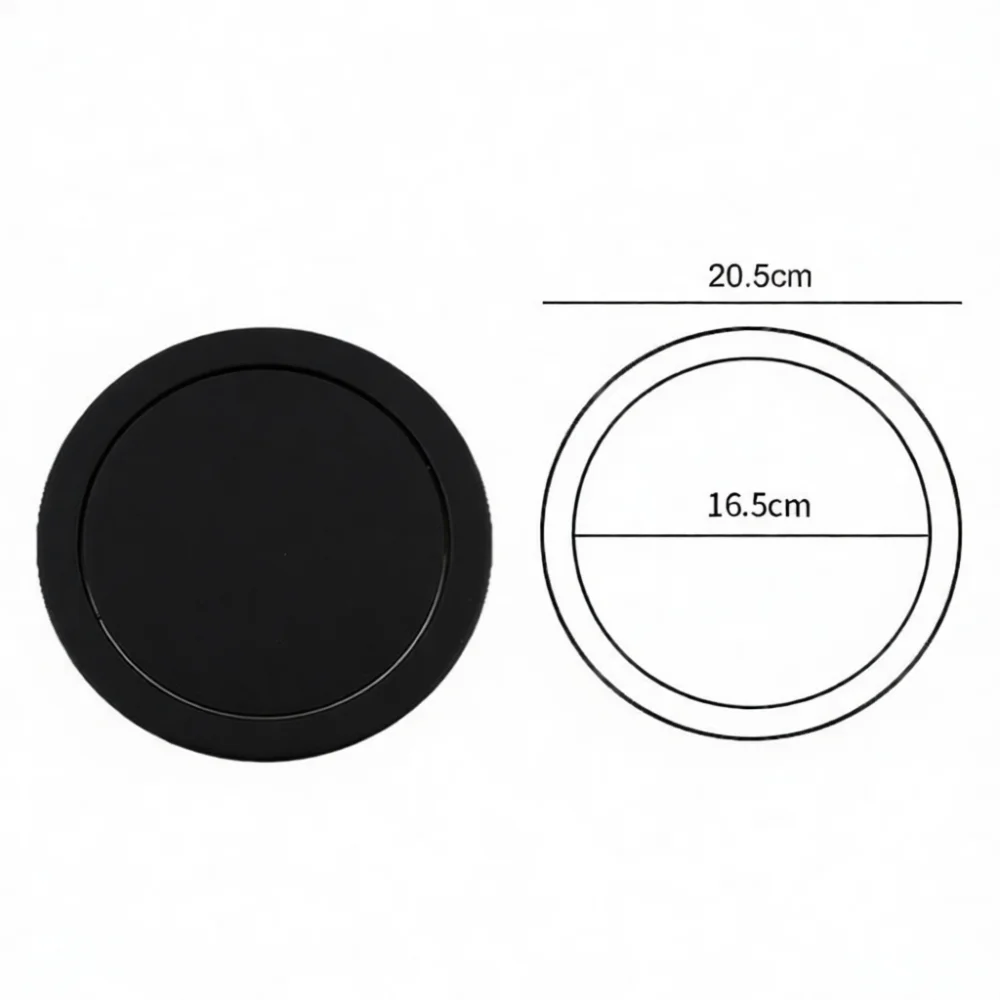 Modern Kitchen Cabinet Countertop Trash Lid Round Stainless Steel Swing Door Garbage Bin Recessed Flap Cover Hardware