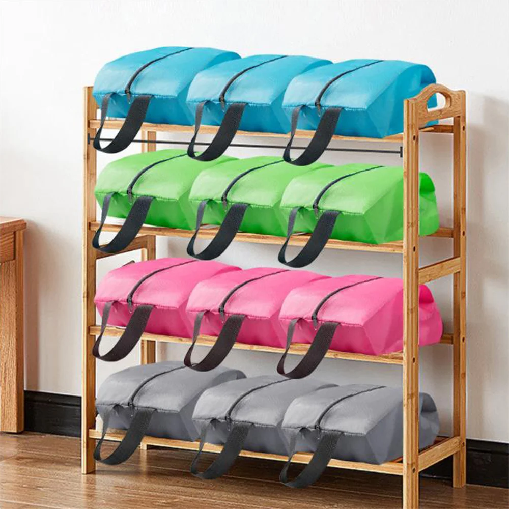 Shoe Storage Bag Save Space High Capacity 6 Colors Fashionable Cubic Highest Rated Dustproof Shoe Bag With Durable Zipper