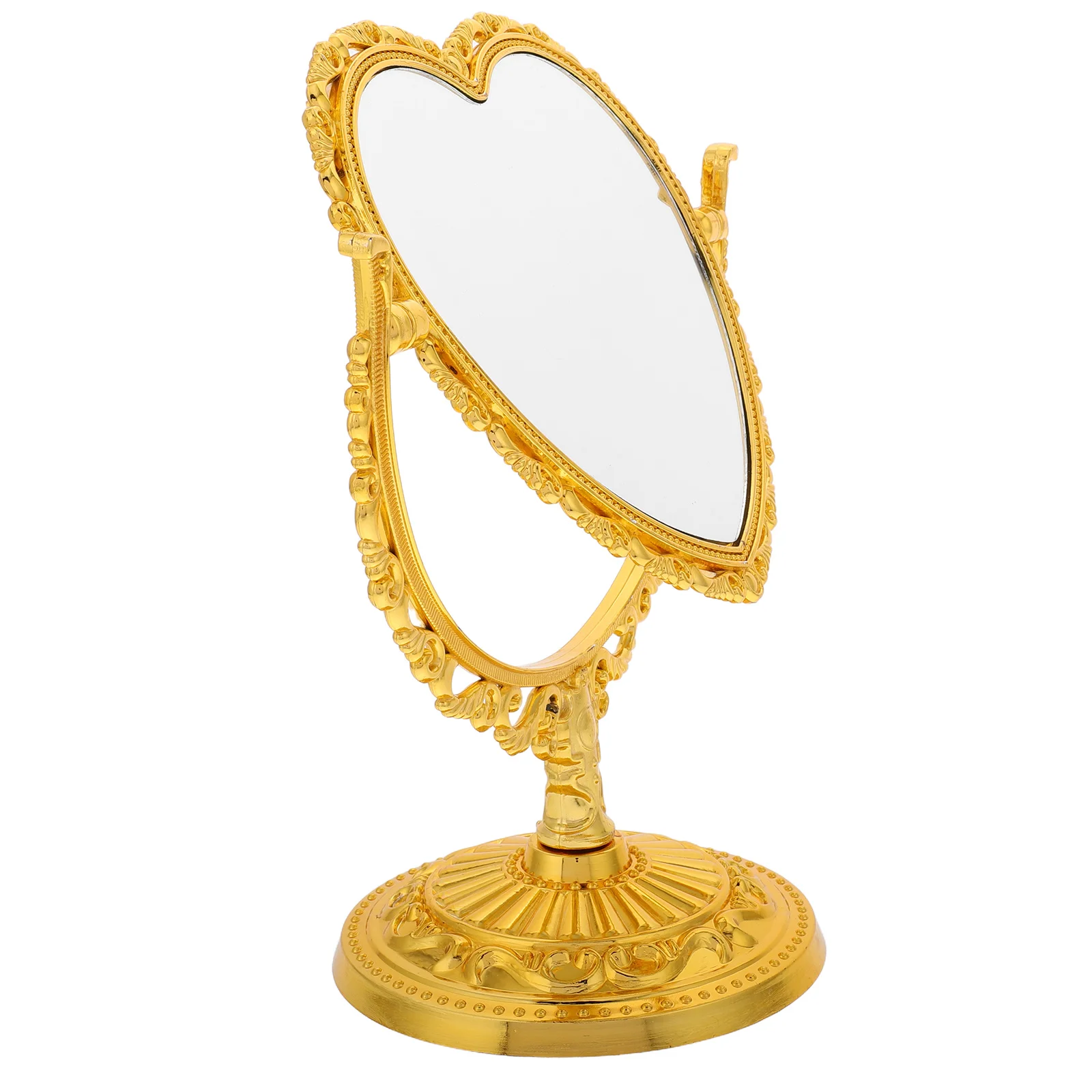 

Cute Heart Shaped Makeup Mirror Vintage Style High Definition Reflective Vanity Mirror for Bedroom Bathroom Decor