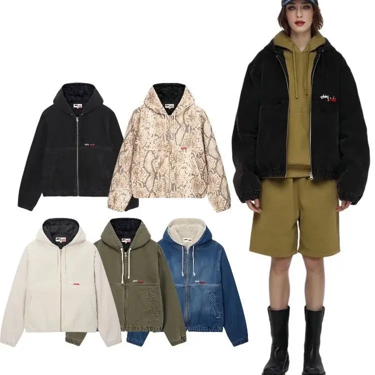 

2025 AW Unisex Couple Fleece Cotton Hoodie Warm Thick Acid Wash Retro Cozy Casual Travel Outdoor Jacket