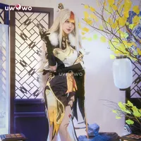 KL2 Uwowo ningguang cosplay game Genshin impact ningguang Ning Guang cosplay Halloween costumes2&jN
