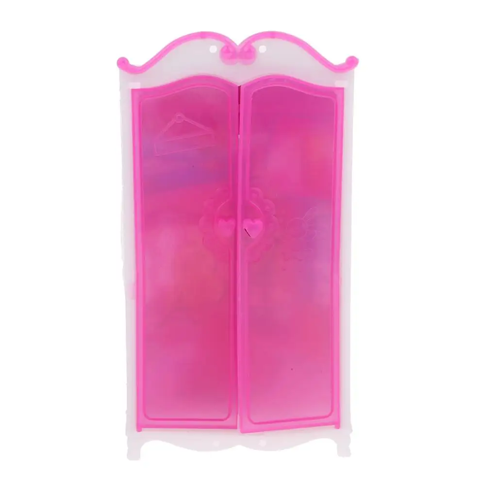 Closet Wardrobe Princess Bedroom Furniture for 30cm Dolls Accessories Dollhouse Decor