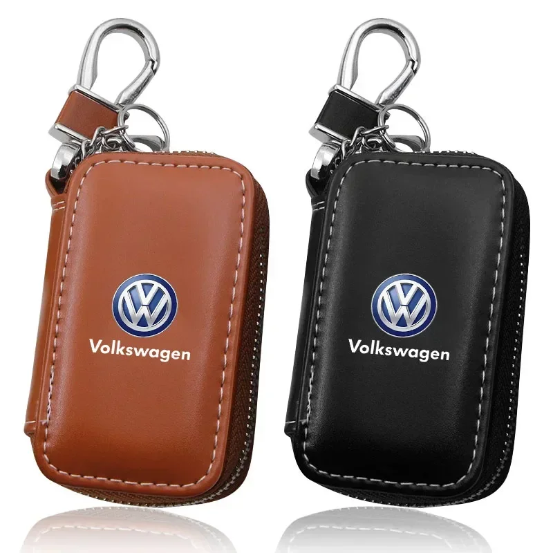 Car Key Holder Pouch Wallet Housekeeper Key Case Mini Card Bag For Volkswagen VW Jetta MK5 MK6 Golf-4 5 6 7 Passat 3B7 601