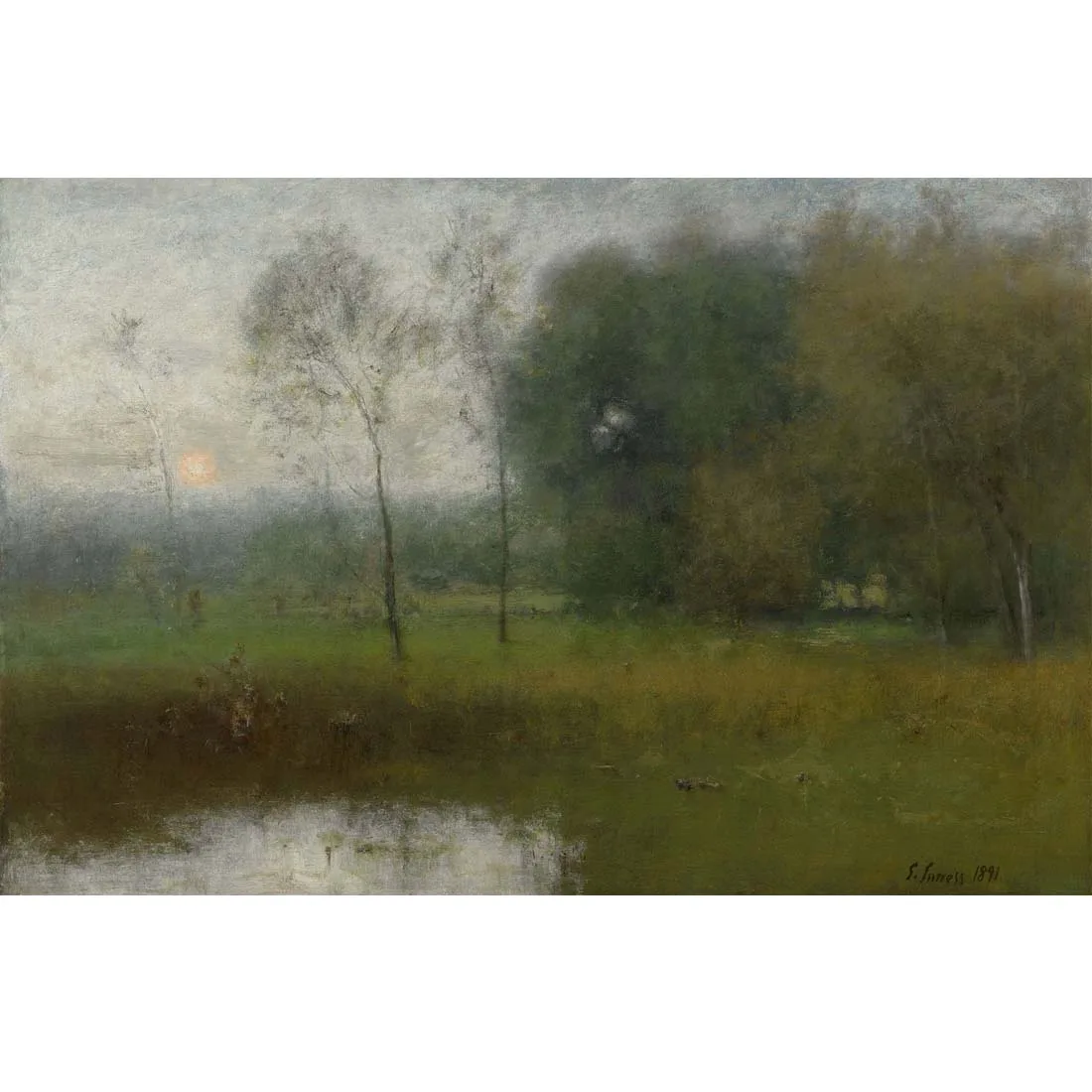 New Jersey Landscape by George Inness,Handmade famous oil painting reproduction,Large wall art,Moder home decoration picture