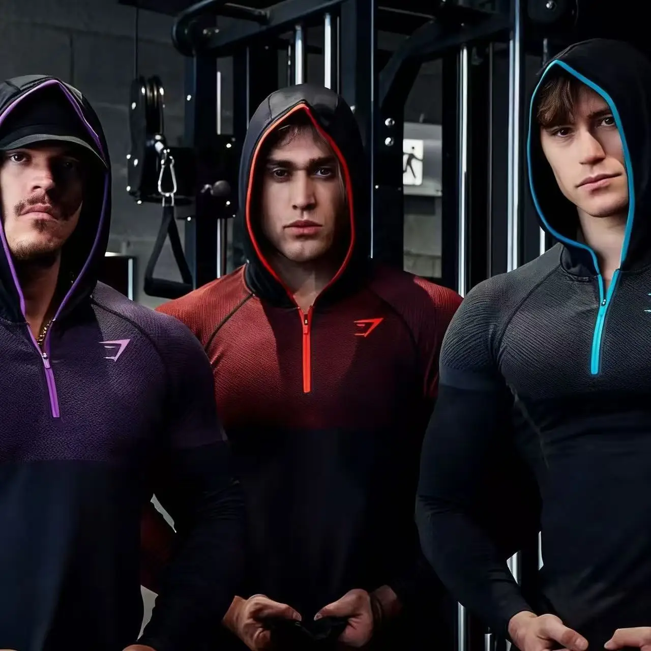 GYMSHARK ONYX V5 Hoodie – Fitted, muscle-defining athletic hoodie for fitness and strength training.