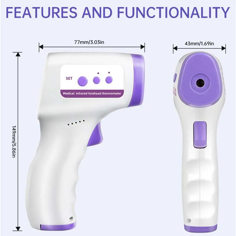 Medical Fever Infrared Thermometer Digital Non-contact Laser Termometro Body Baby Adult Forehead Temperature Measure Termometre