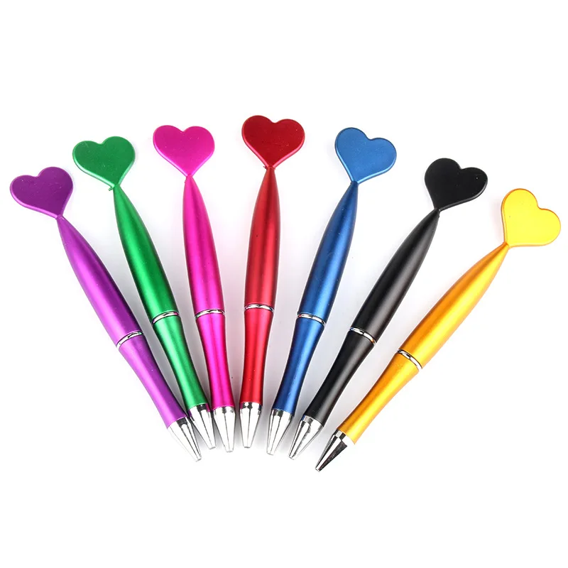 Stylo à bille coeur lointain, stylos à bille coeur d'amour, stylos en plastique pour étudiants, fournitures scolaires, papeterie, 50 pièces