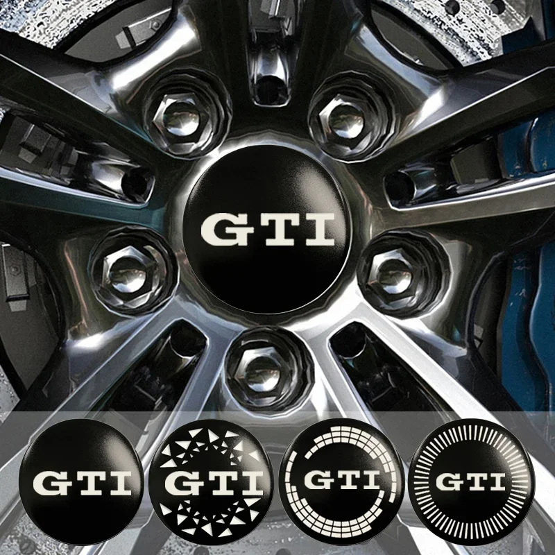 Pegatinas Centrales para Ruedas de Coche VOLKSWAGEN 2026, 4 Piezas, 56/60/65 mm, para Volkswagen GTI Golf 5 6 7 8 CC Scirocco Variant Touareg Lamand