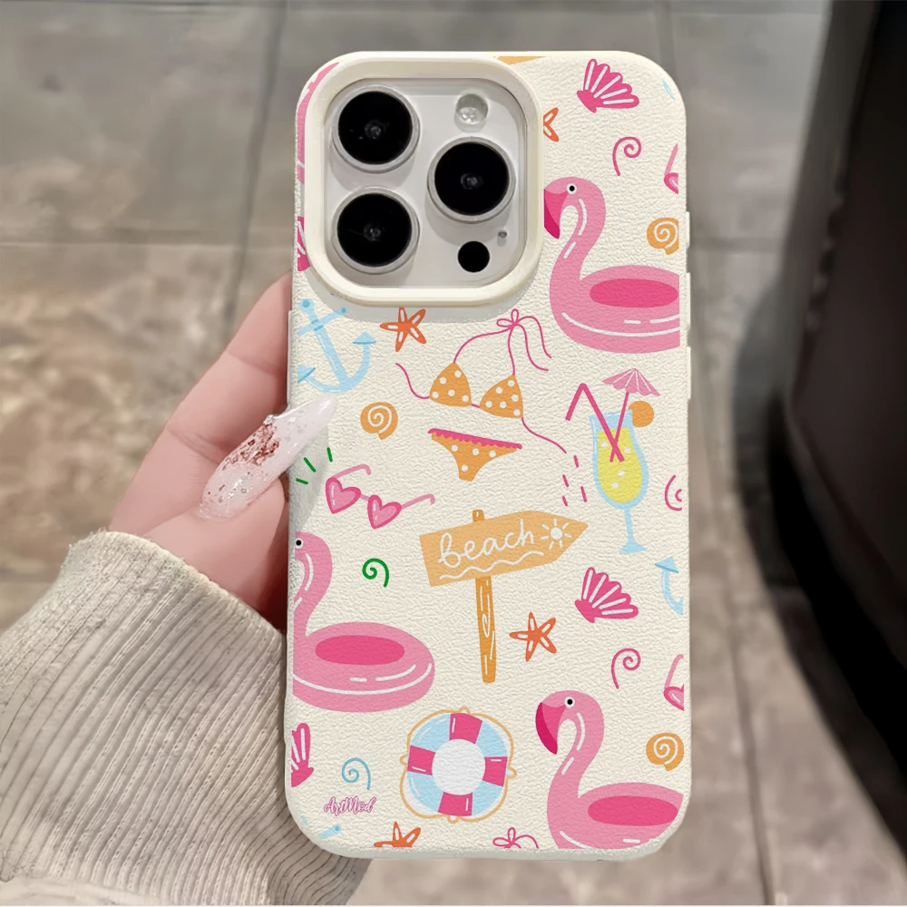 Swan Animal Shockproof Phone Case For 17 Pro Air 16 15 14 13 11 12 Pro Max 14 15 16 Plus X XR XS Silicone Soft TPU 2 in 1 Cover - view 3