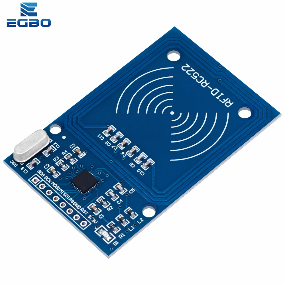 MFRC-522 RC522 RFID Reader Module 13.56MHz with SPI Interface, IC Card/Key Proximity Writer for Arduino