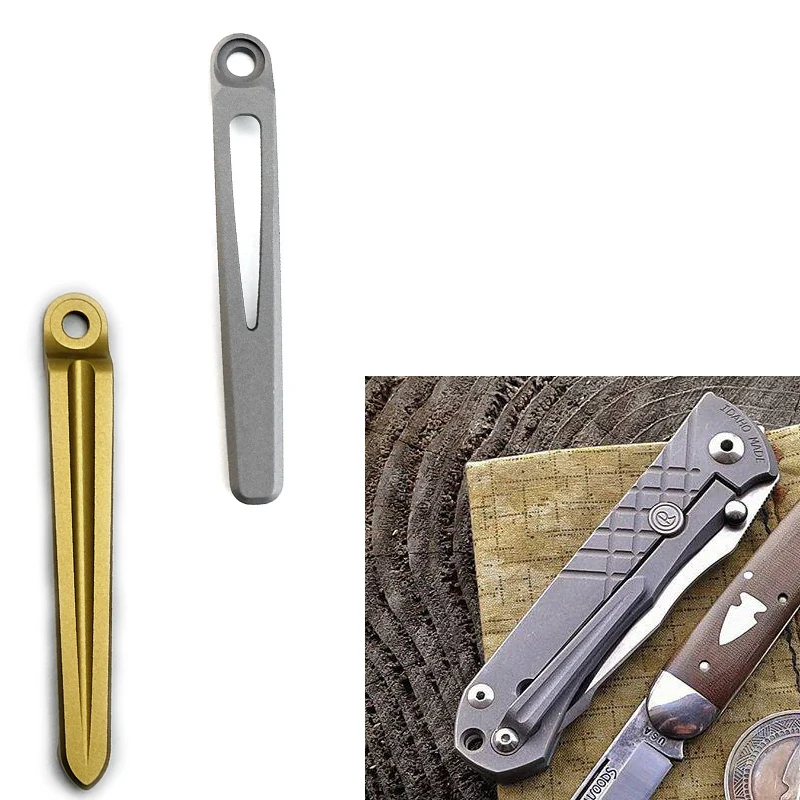 7 Colors CNC Titanium Alloy Custom Made Pocket Knife Back Clip Pocket Clamp For Chris Reeve Large Small Sebenza Umnumzaan Knives