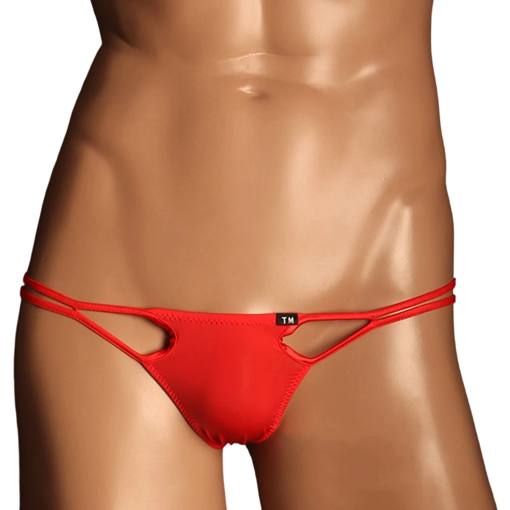 

Men Hollow Briefs Sissy Double Rope Low Rise T-back Ultra-mini Hot Pants Panties G-strings Thongs Erotic Extreme Night Underwear