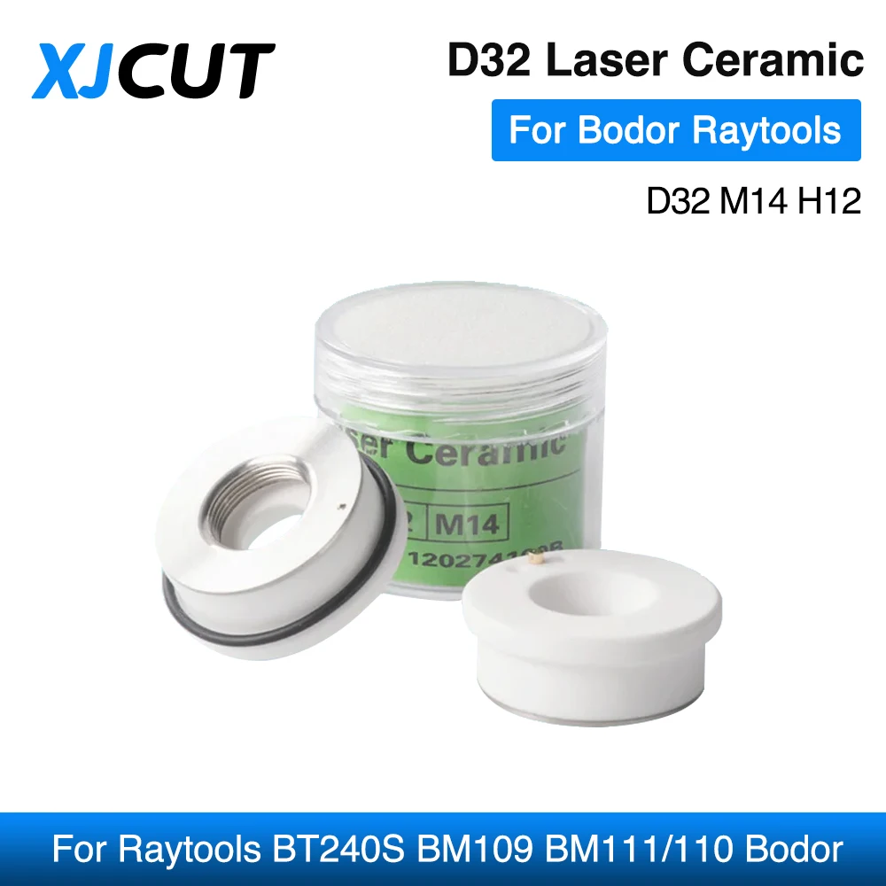 XJCUT Raytools Laser Ceramic Ring D32 M14 H12 Raytools Ceramic Nozzle Holder For Raytools BM110/111 BT240 Cutting Head Bodor