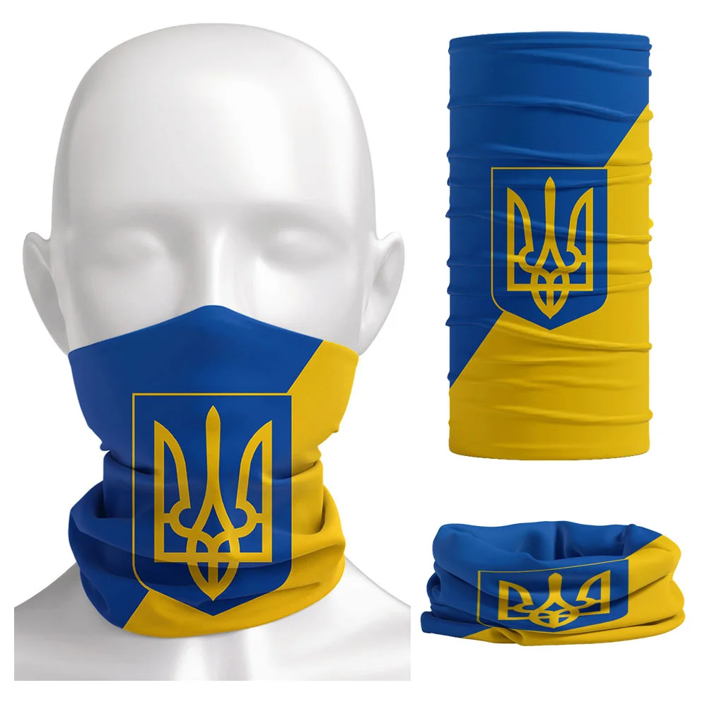 AliExpress Fandana Gear Ukraine Flag Pattern Bandana Headwear Motorcycling Balaclava Neck Gaiter Unisex Cycling Dust-proof