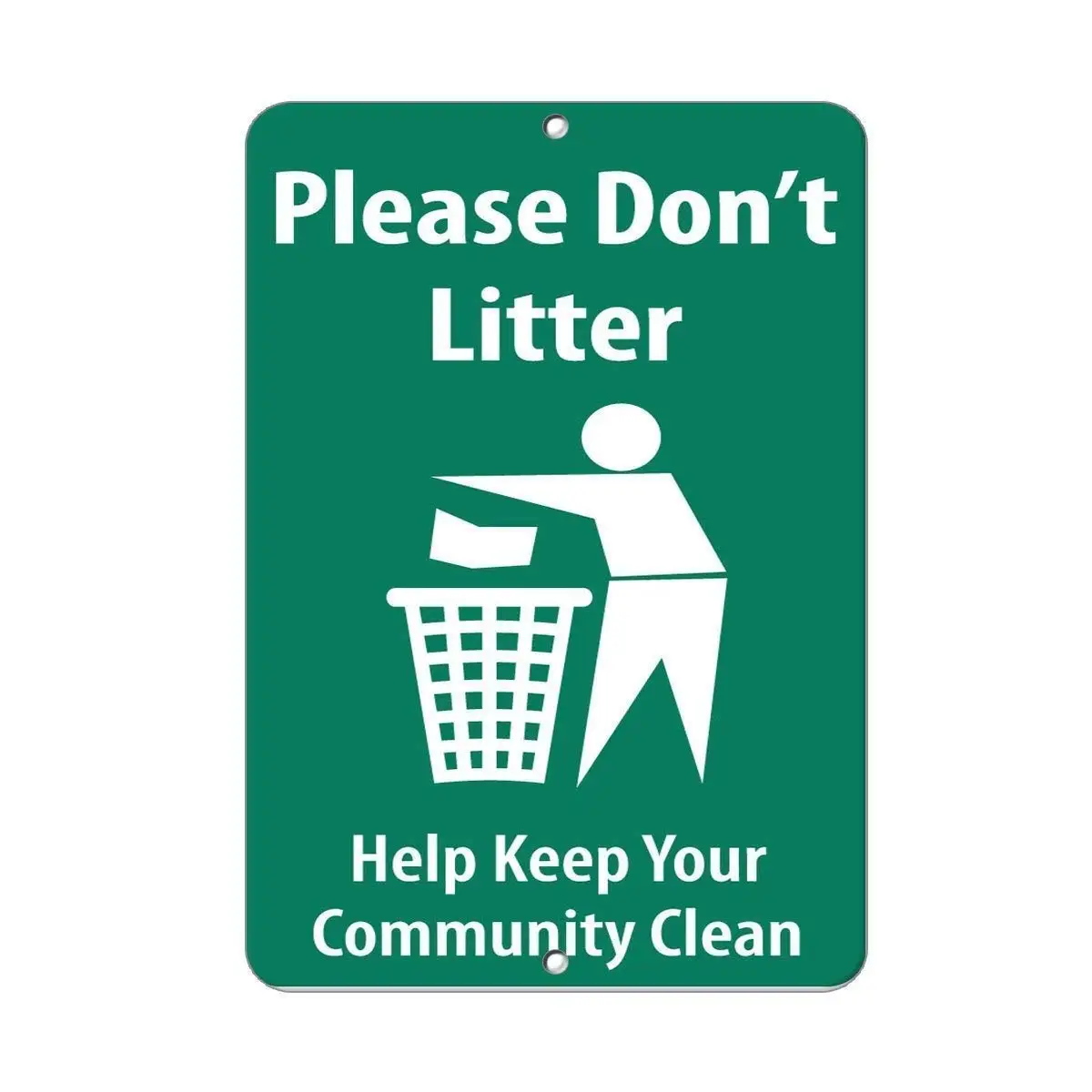 New Metal Sign Aluminum Sign Please Don;t Litter Help Keep Your Community Clean Plaque for Yard Garage Driveway House Fence for