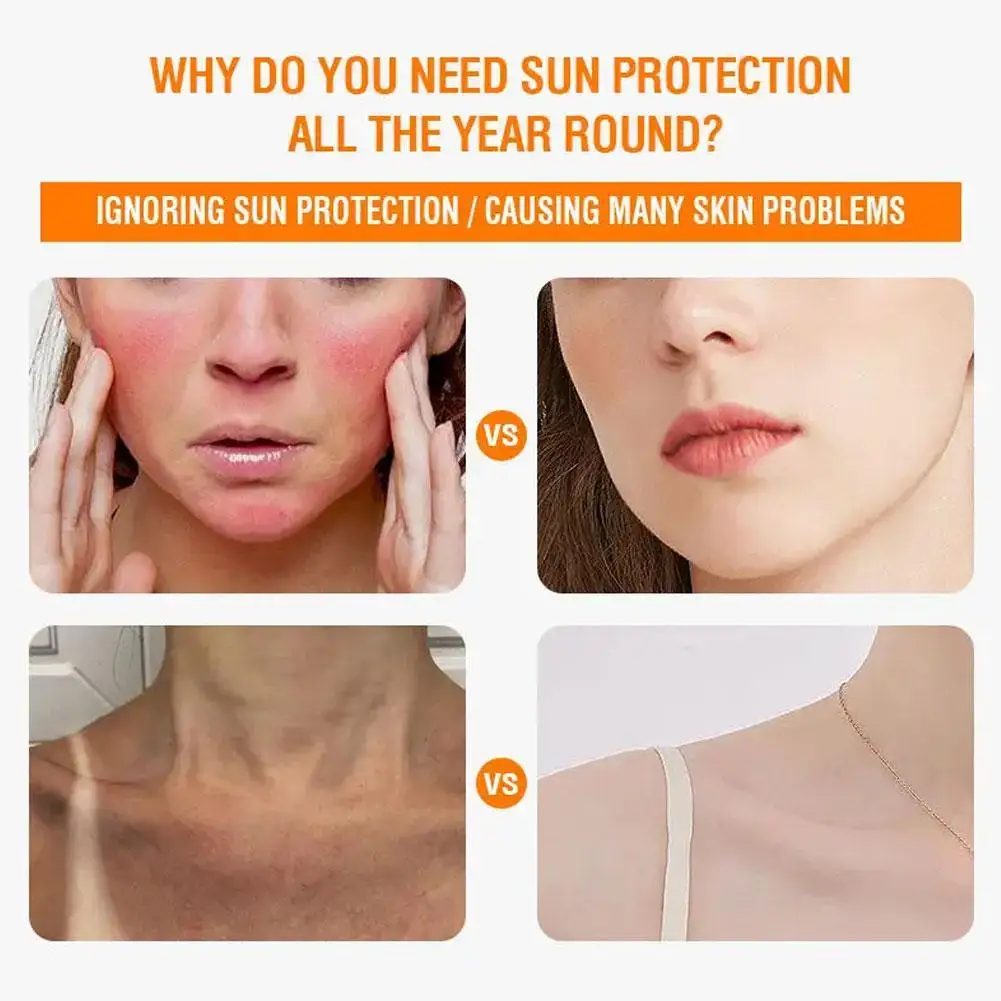 Crema Facial blanqueadora con aislamiento solar, crema Facial líquida Anti-UV, maquillaje solar Spf50, Crema Corporal refrescante fija, hidratante Y5A5