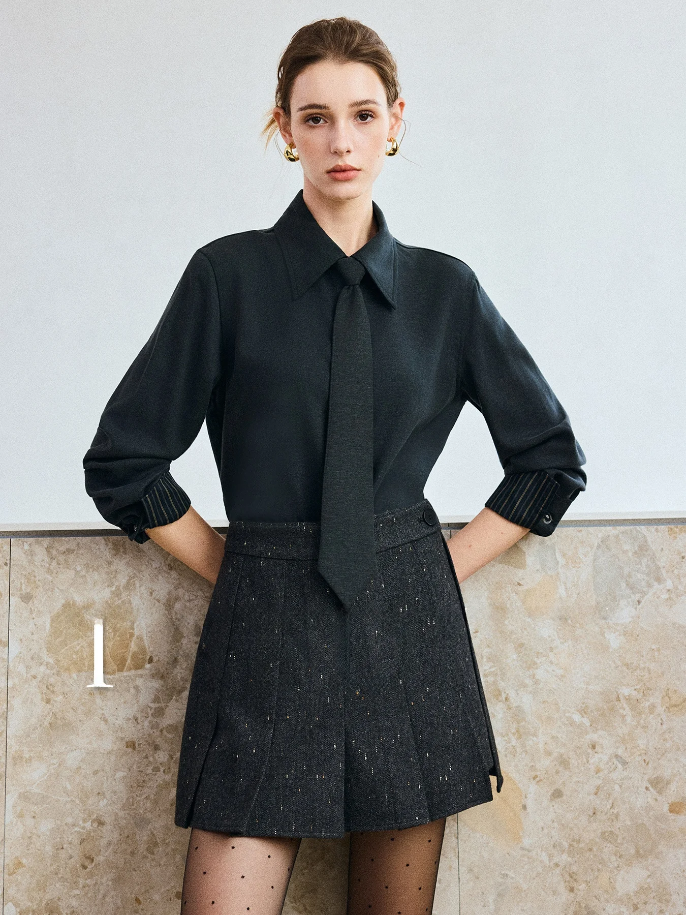 

Модная женская рубашка с длинным рукавом и круглым вырезом из смесового волокна Lenzing Lyocell, удобная, для повседневной носки