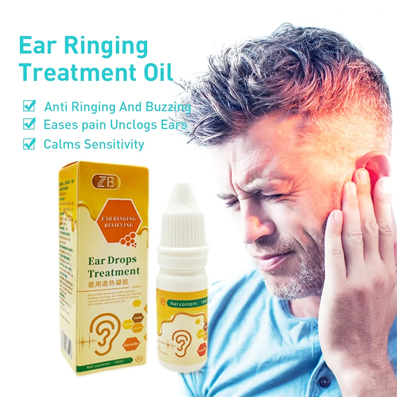 10ml Tinnitus Ear Drop Effective Treatment Tinnitus Deafness Otitis Hard Hearing Repair Ear Swelling Itching Earache Health Care