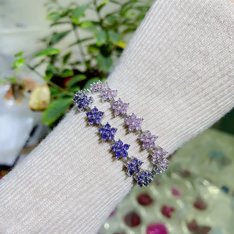 العصرية مكعب زركونيا أساور الزفاف للنساء الذهب الأبيض اللون ورقة سحر أساور واضح كريستال مجوهرات الزفاف