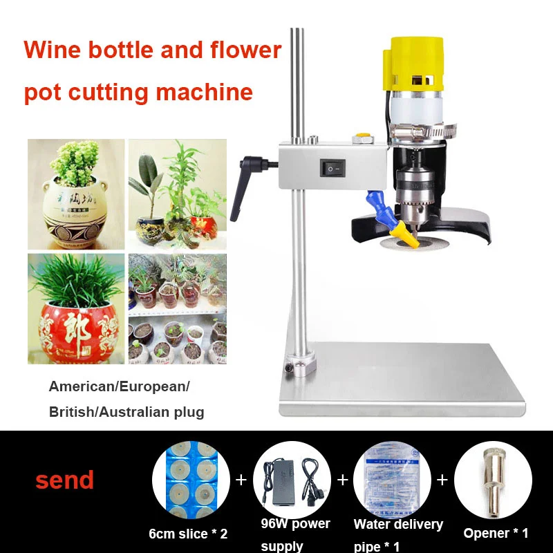 Professional Glass Bottle Cutter Electric Cutting Machine DIY Wine Bottle Ceramic Flower Pot Making Grinding Drilling Cut Tools