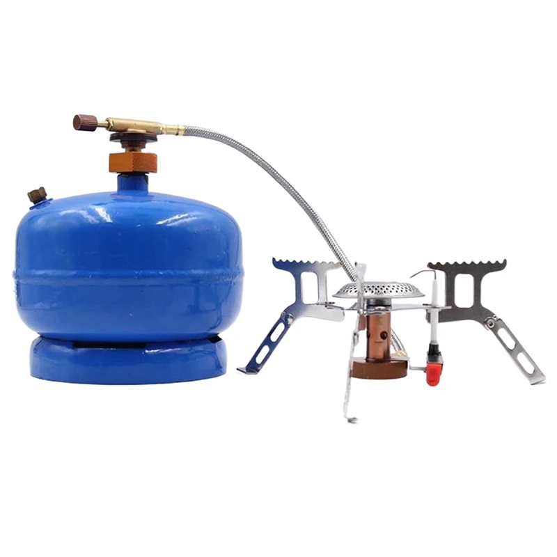 Furnace Connector Gas Furnace Tank Adapter Outdoor Split Type Gas Connector Stove Connector Conversion Camping Hiking Picnic Gas