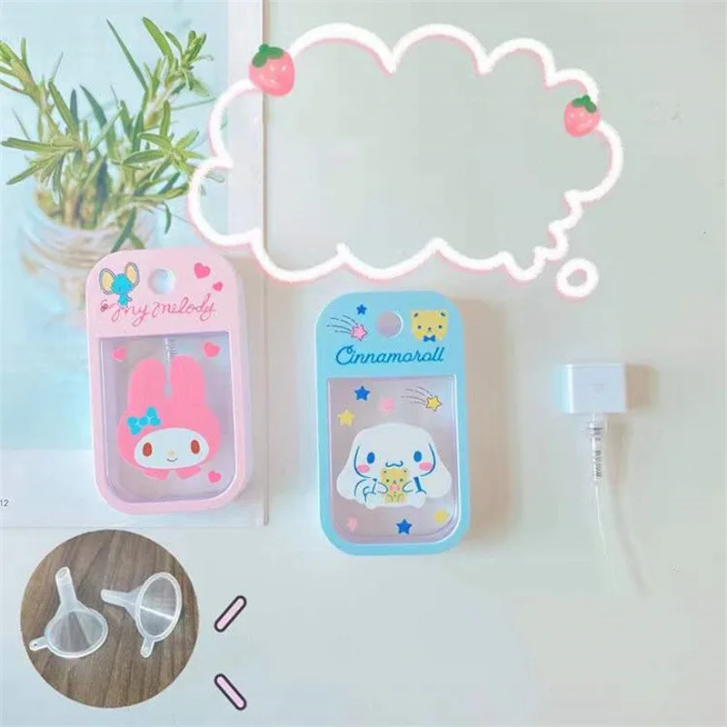 Sanrio Spray Bottle Kawaii HelloKitty Mymelody Kuromi Korean Cartoon Home Press Spray Bottle Cute Girl Travel Makeup Bottle